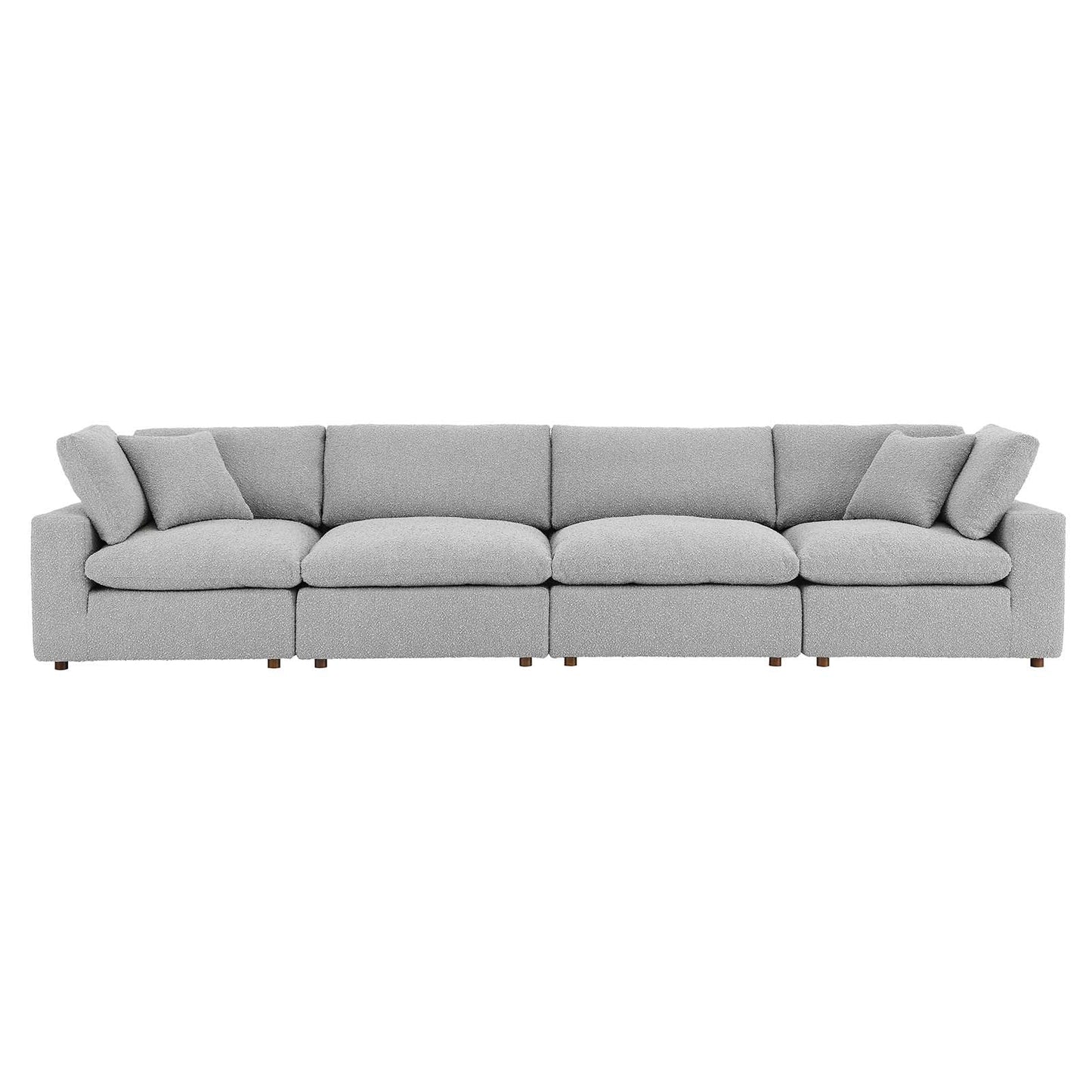 Modway Commix Down Filled Overstuffed Boucle Fabric 4-Seater Sofa