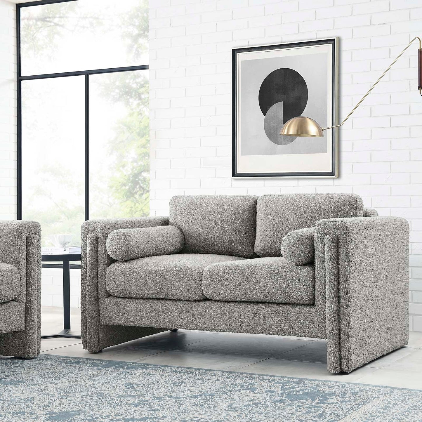 Modway Visible Boucle Fabric Loveseat