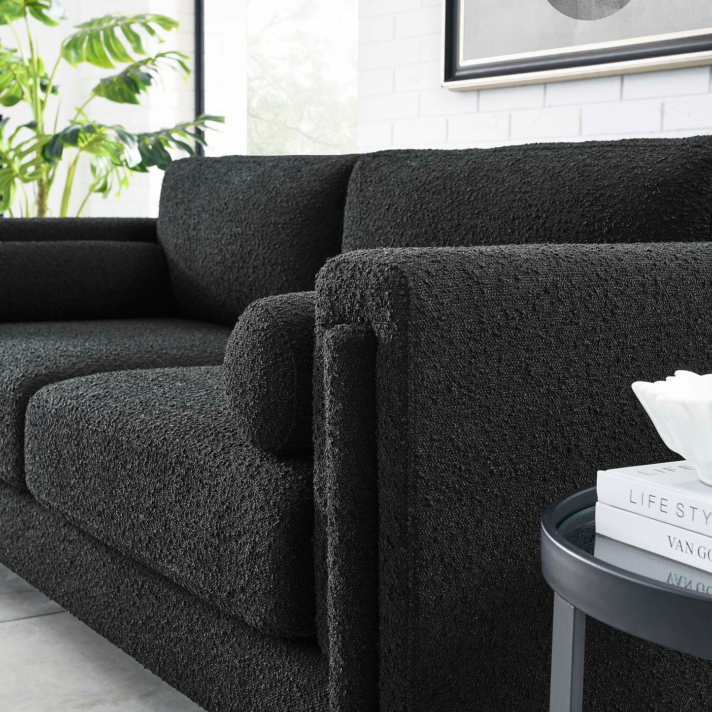 Modway Visible Boucle Fabric Sofa