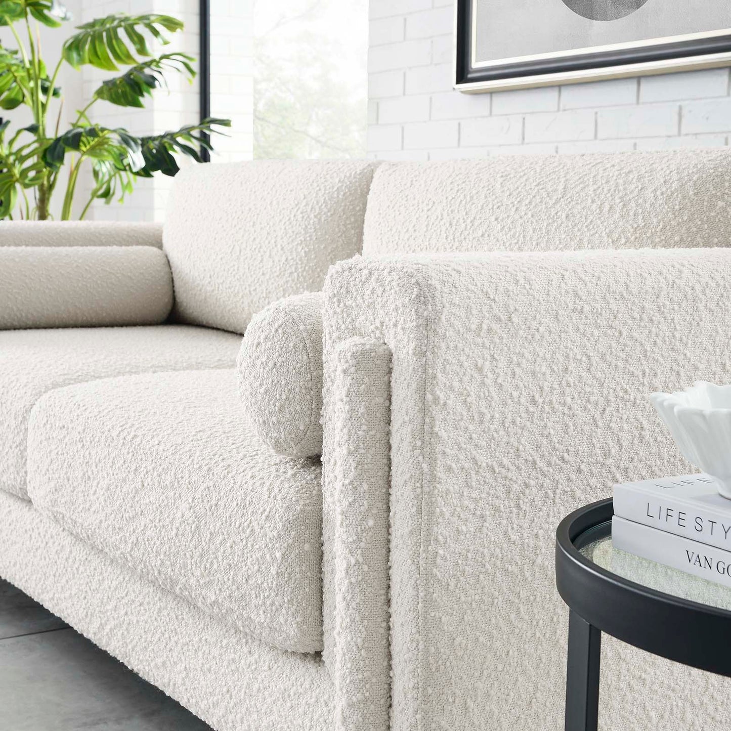 Modway Visible Boucle Fabric Sofa