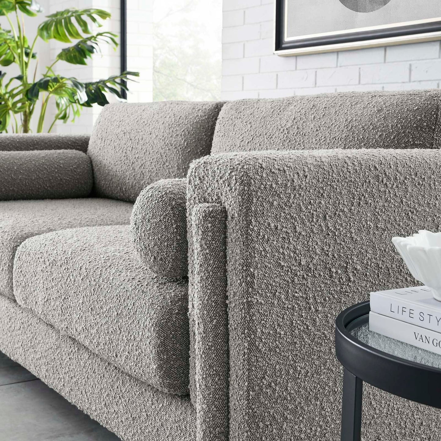 Modway Visible Boucle Fabric Sofa