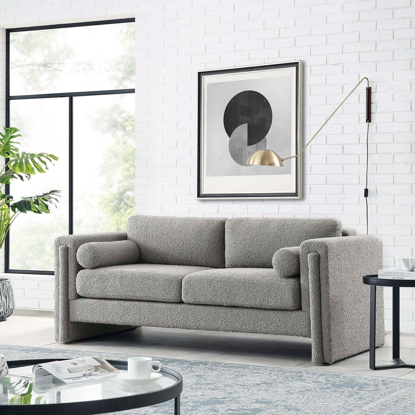 Modway Visible Boucle Fabric Sofa