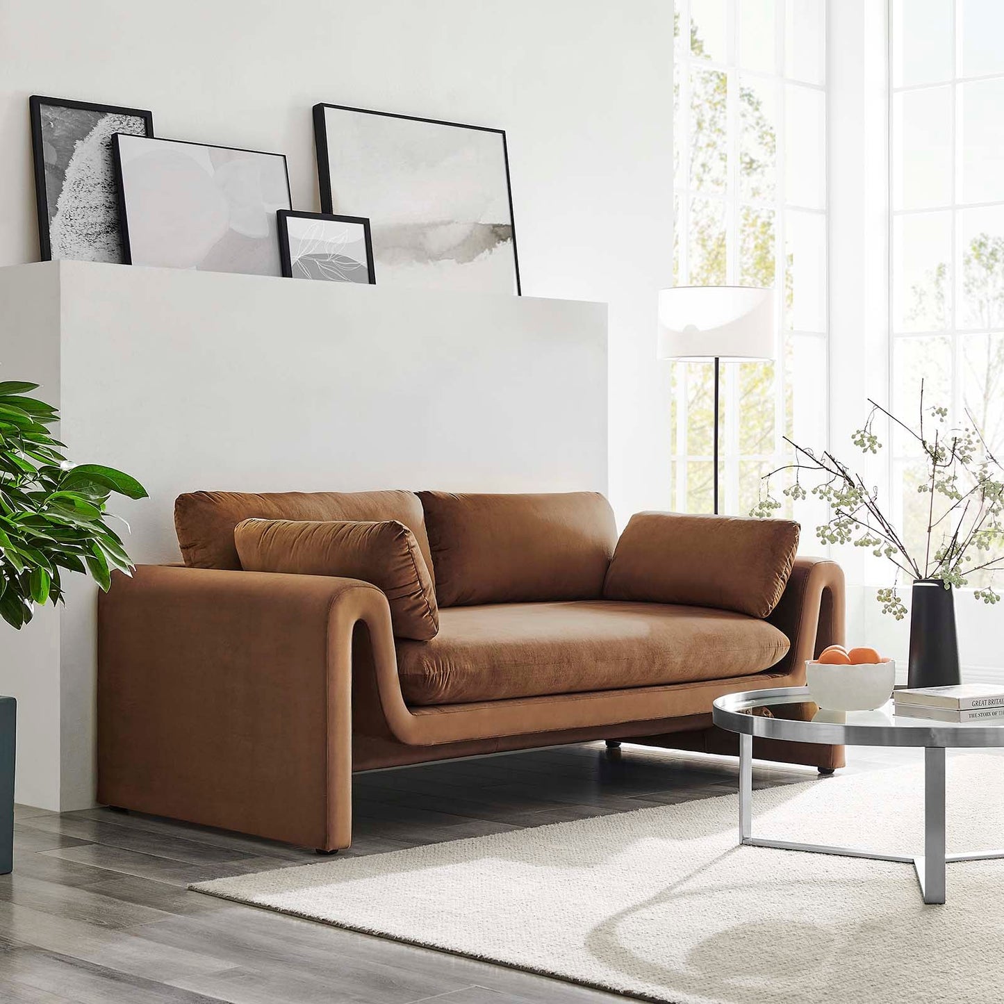 Modway Waverly Performance Velvet Sofa