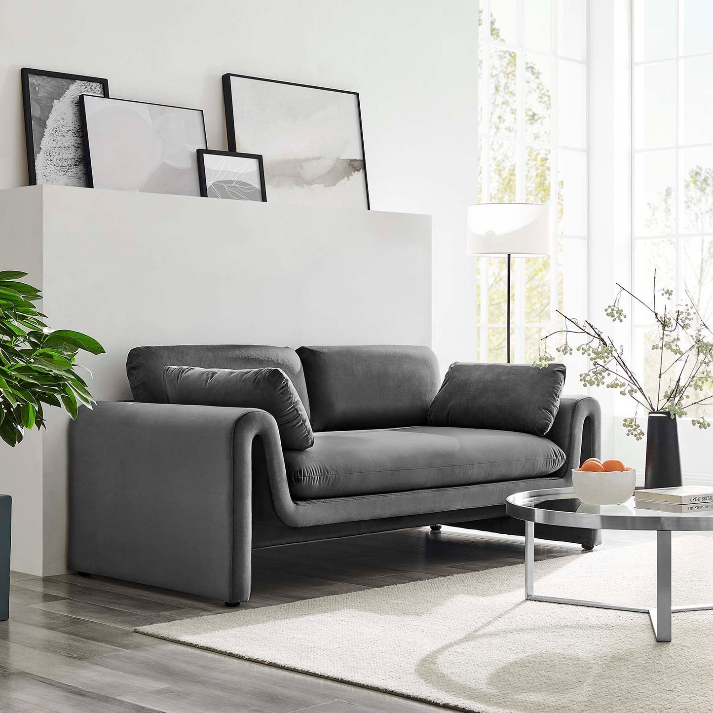 Modway Waverly Performance Velvet Sofa