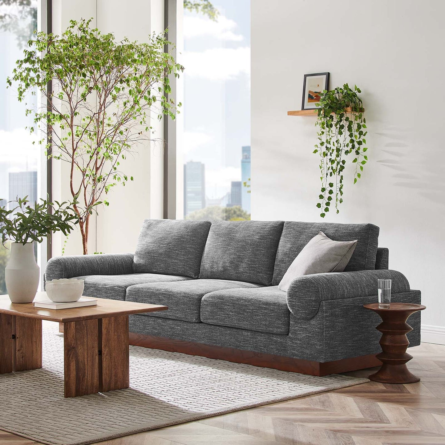 Modway Oasis Upholstered Fabric Sofa