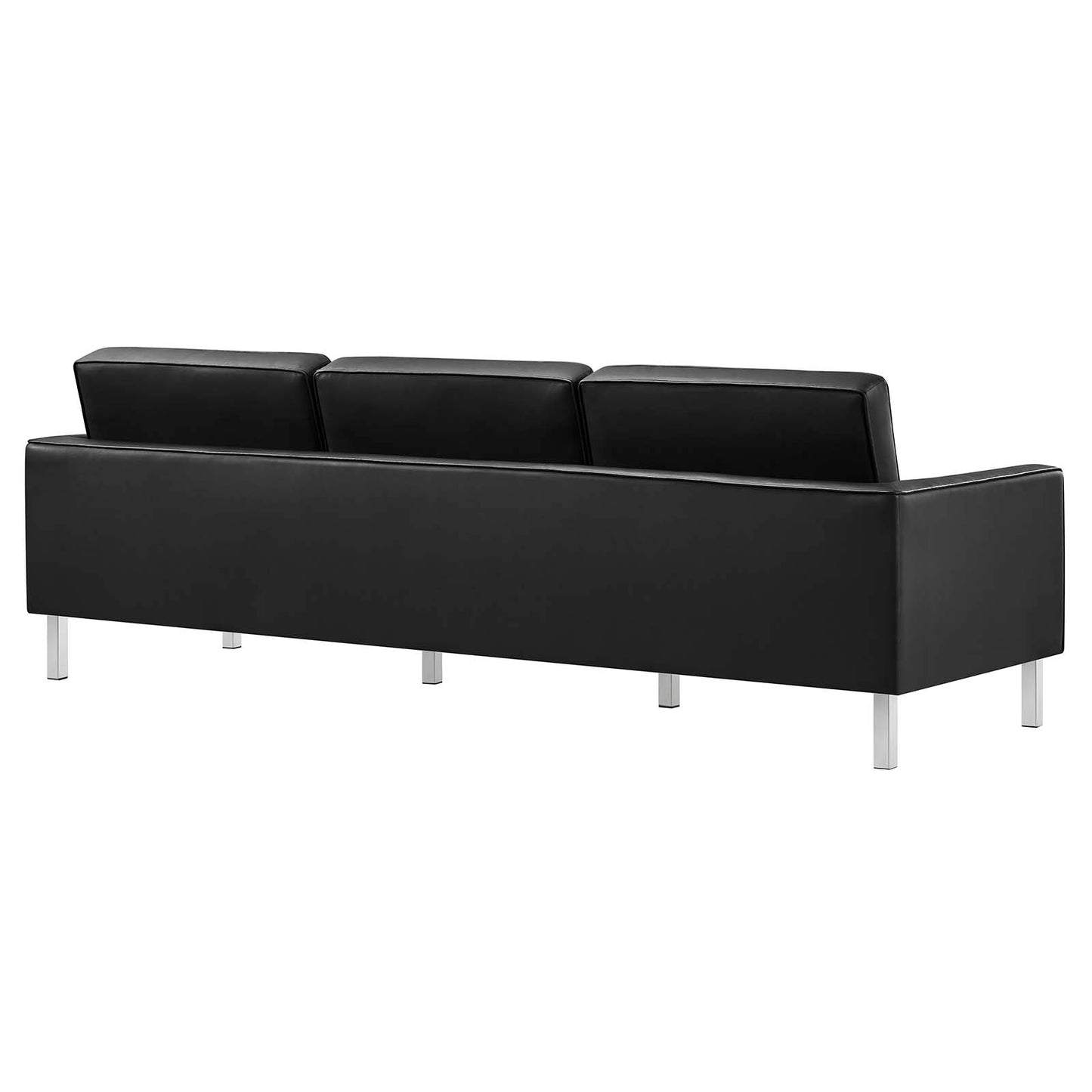 Modway Loft Tufted Vegan Leather Sofa and Ottoman Set