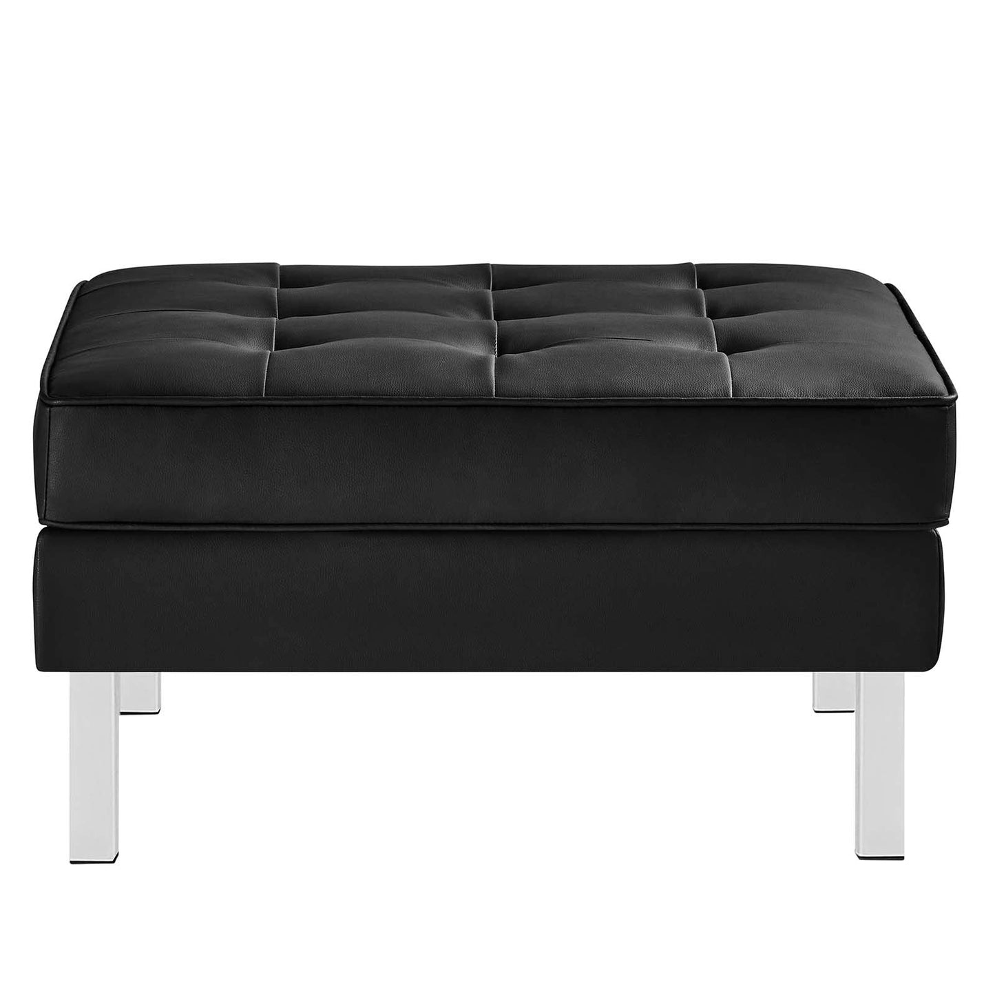 Modway Loft Tufted Vegan Leather Sofa and Ottoman Set