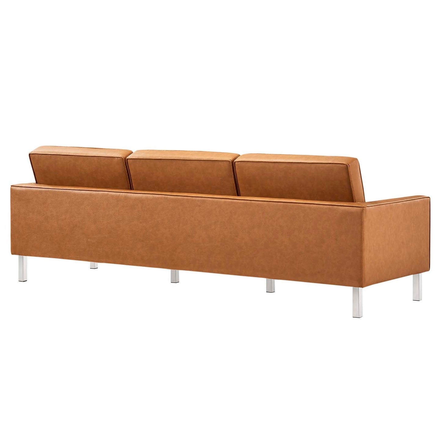 Modway Loft Tufted Vegan Leather Sofa and Ottoman Set