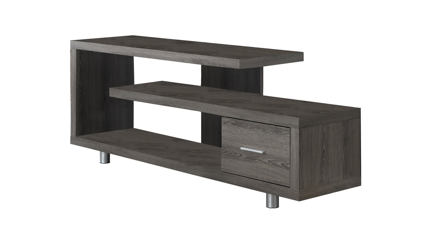 Monarch Specialties Tv Stand, 60 Inch, Media Entertainment Center, Contemporary, Modern