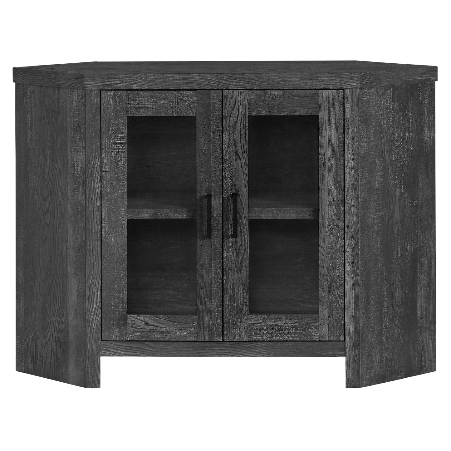 Monarch Specialties Tv Stand, 42 Inch, Media Entertainment Center, Storage Cabinet, Tempered Glass, Contemporary, Modern