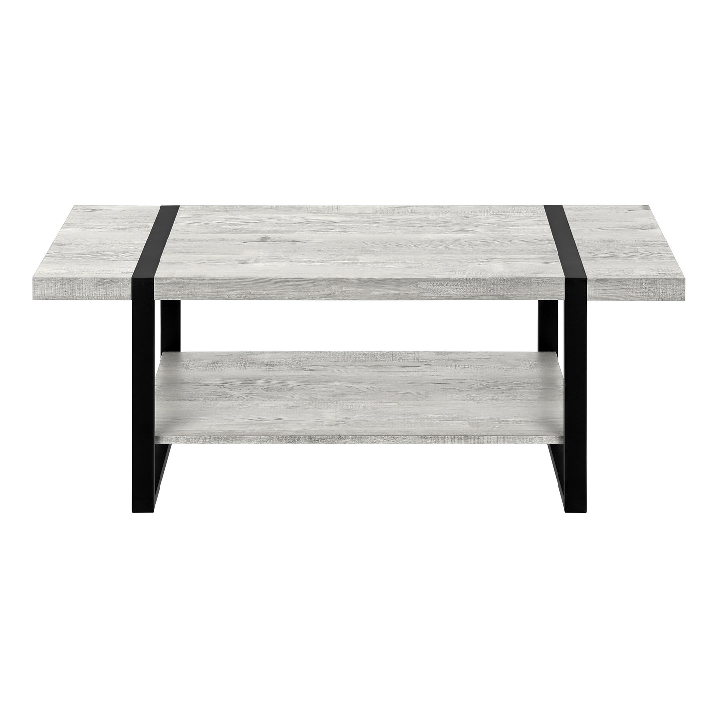 Monarch Specialties Coffee Table, Accent, Rectangular, 48"L, Black Metal, Contemporary, Modern