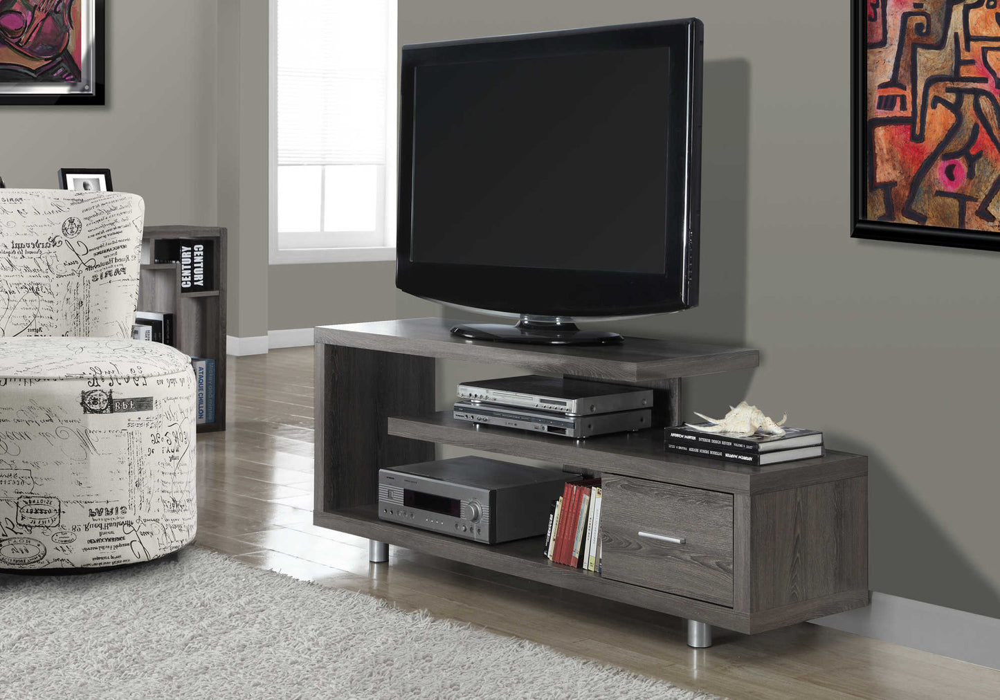 Monarch Specialties Tv Stand, 60 Inch, Media Entertainment Center, Contemporary, Modern