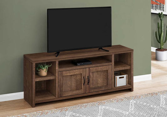 Monarch Specialties Tv Stand, 60 Inch, Media Entertainment Center, Storage Cabinet, Transitional