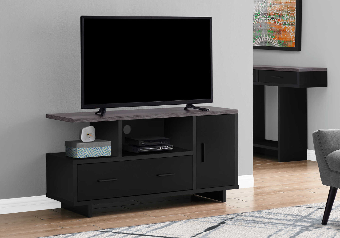 Monarch Specialties Tv Stand, 48 Inch, Console, Media Entertainment Center, Contemporary, Modern