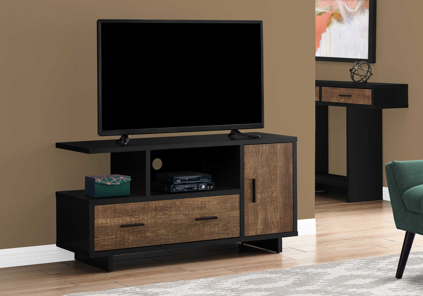 Monarch Specialties Tv Stand, 48 Inch, Console, Media Entertainment Center, Contemporary, Modern