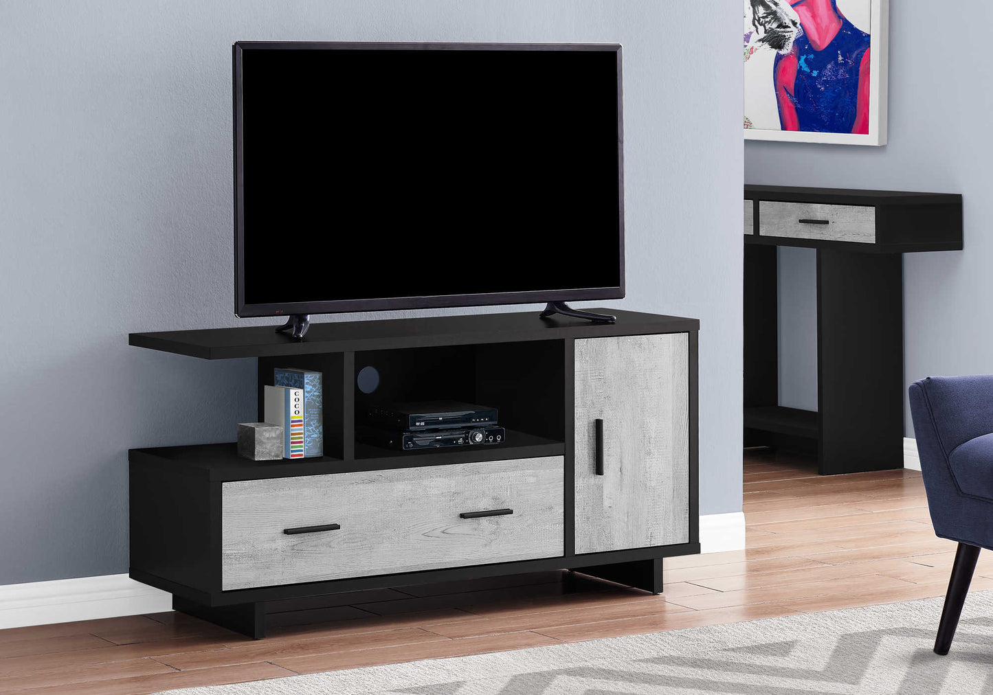 Monarch Specialties Tv Stand, 48 Inch, Console, Media Entertainment Center, Contemporary, Modern