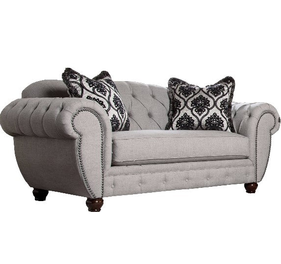 Furniture of America Oscar Transitional Button Tufted Loveseat