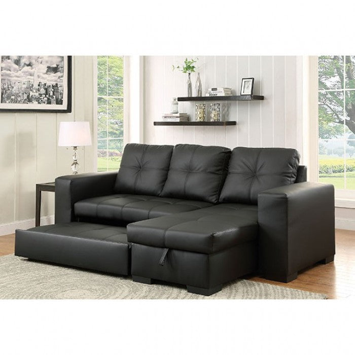 Furniture of America Dento Transitional Sleeper Storage Sectional