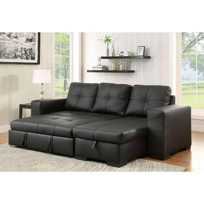 Furniture of America Dento Transitional Sleeper Storage Sectional