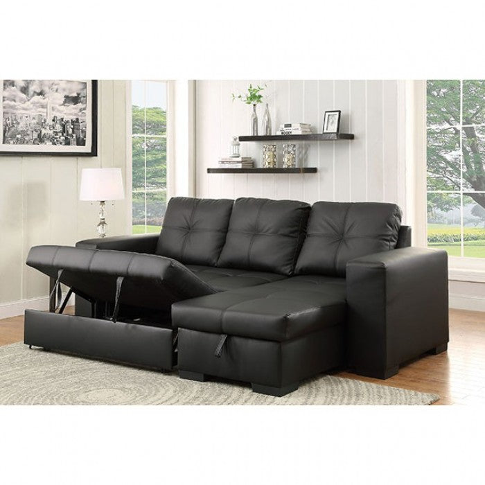 Furniture of America Dento Transitional Sleeper Storage Sectional