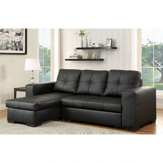 Furniture of America Dento Transitional Sleeper Storage Sectional