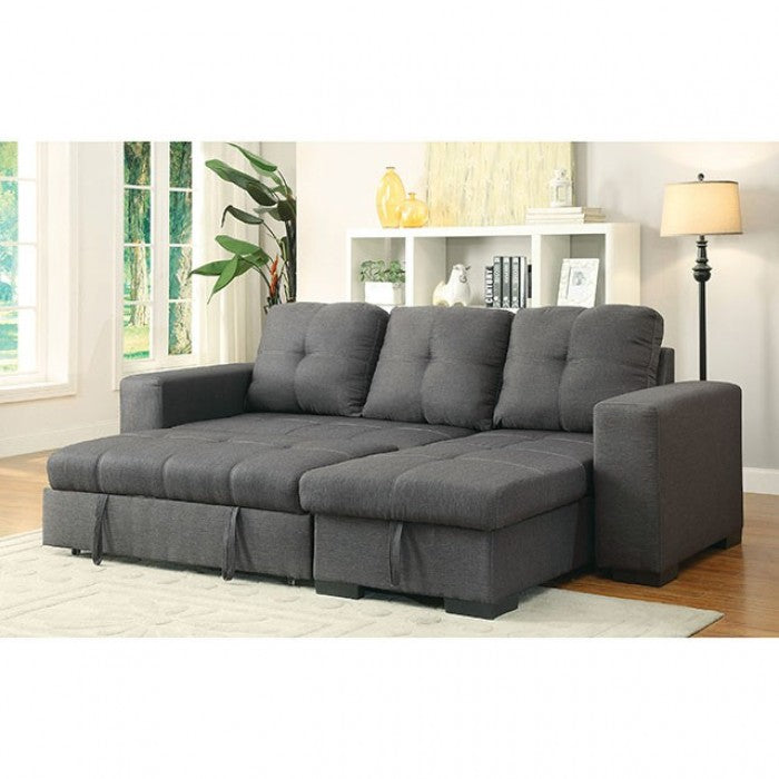 Furniture of America Dento Transitional Sleeper Storage Sectional