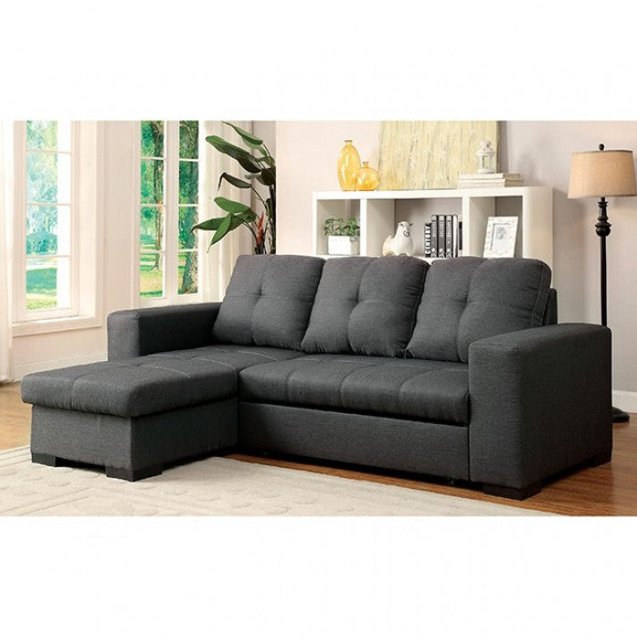 Furniture of America Dento Transitional Sleeper Storage Sectional