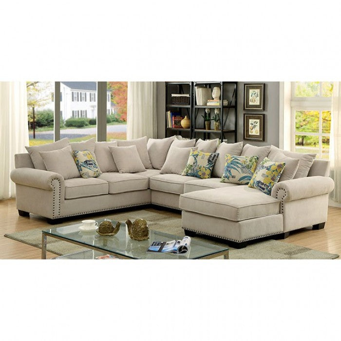 Furniture of America Pradeep Transitional U-Shape Sectional