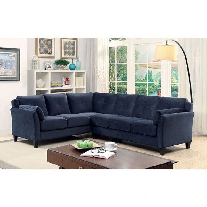 Furniture of America Nola Contemporary Fabric L-Shape Sectional