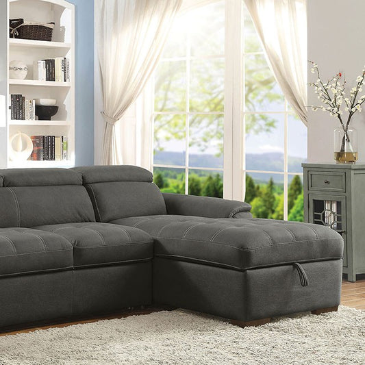 Furniture of America Lendra Contemporary Hidden Storage Sectional