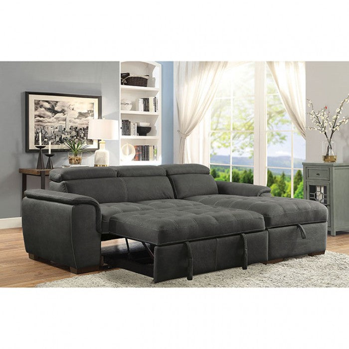 Furniture of America Lendra Contemporary Hidden Storage Sectional