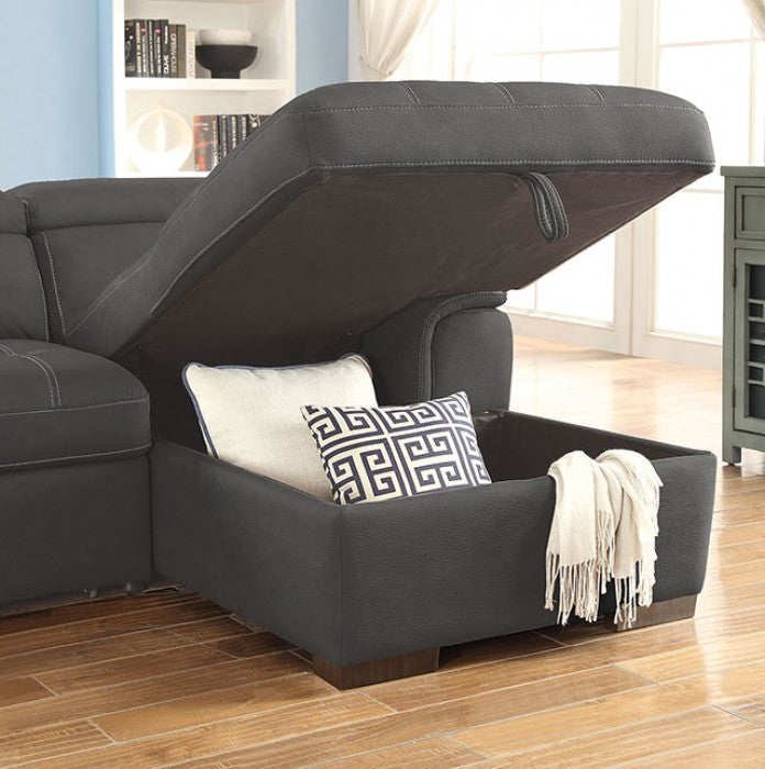 Furniture of America Lendra Contemporary Hidden Storage Sectional