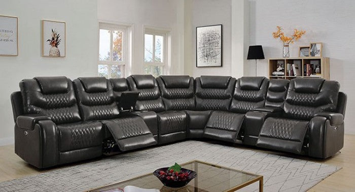 Furniture of America Tombolo Reclining Sectional with Armless Chair