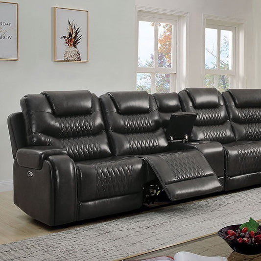 Furniture of America Tombolo Reclining Sectional with Armless Chair