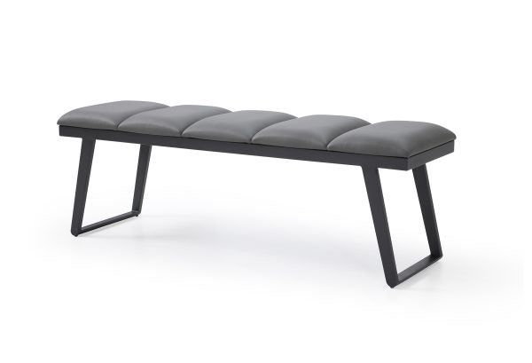 Whiteline Ethan Bench Faux Leather with Steel sanded black coated Base