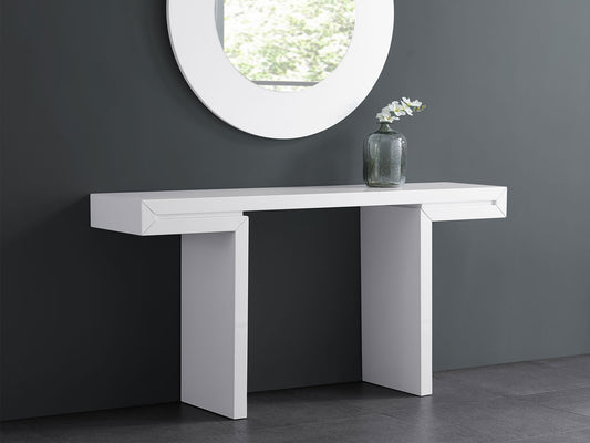 Whiteline Delaney Console in High Gloss Lacquer