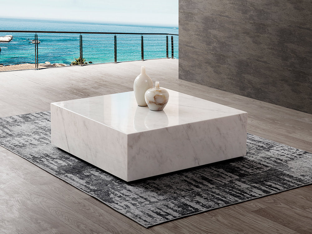 Whiteline Cube Square Coffee Table