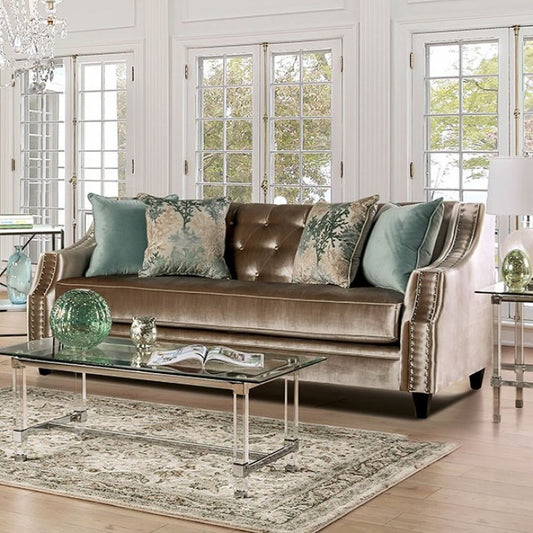 Furniture of America Westmoreland Nailhead Trim Sofa