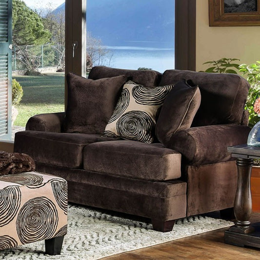 Furniture of America Tandem Contemporary Upholstered Loveseat