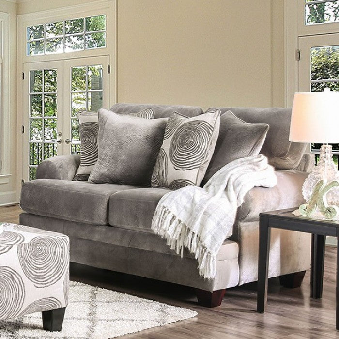 Furniture of America Tandem Contemporary Upholstered Loveseat