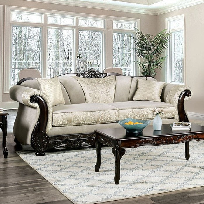 Furniture of America Sorne Traditional Chenille Upholstered Sofa